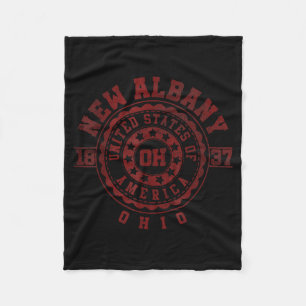 Apparel New Albany & Souvenirs - Ohio _ Vintag Fleece Blanket