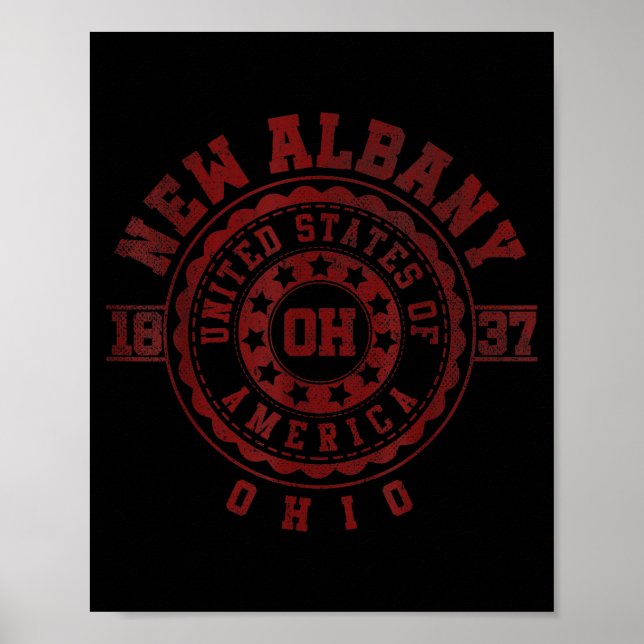 Apparel New Albany &amp; Souvenirs - Ohio _ Vintag Poster (Front)
