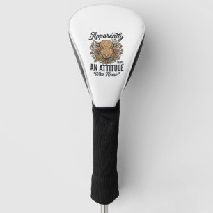 Apparently I Have an Attitude Highland Cow Shirt_1 Golf Head Cover