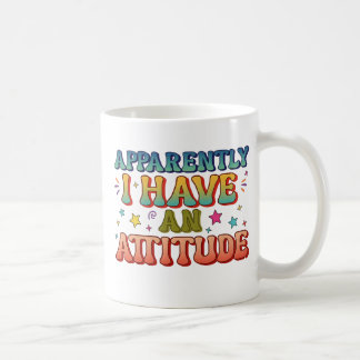 Apparently I Have an Attitude Retro Groovy  Coffee Mug