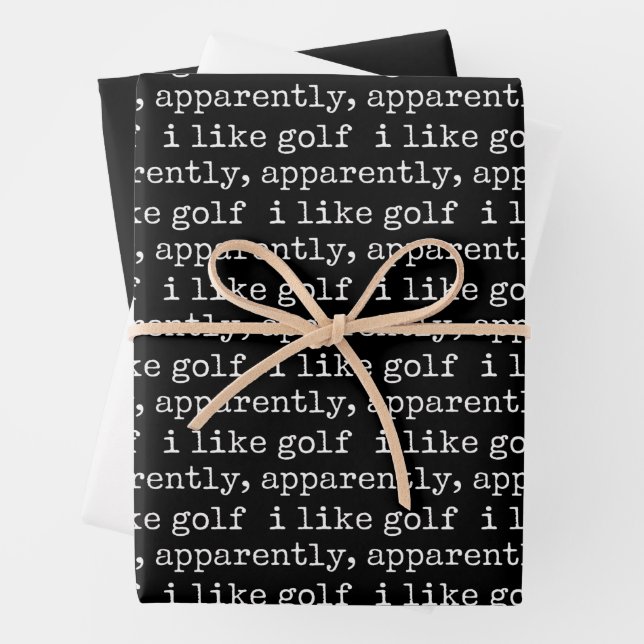 Apparently, I Like Golf Lover Golfing Golfer Wrapping Paper Sheet (In situ)