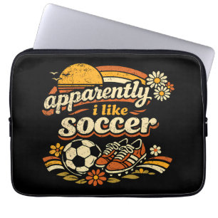 Apparently I Like Soccer Laptop Sleeve
