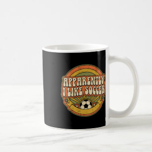Apparently I Like Soccer Retro Game Day For Women Coffee Mug