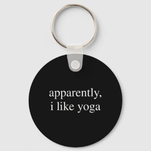 Apparently I Like Yoga Lover Funny Meditation Key Ring