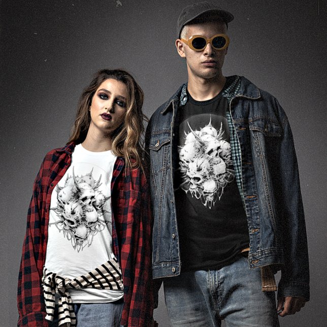 Apparition of Death Fused Demon Skulls Dark Halo T-Shirt (Creator Uploaded)