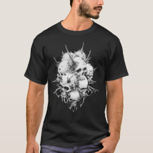 Apparition of Death Fused Demon Skulls Dark T-Shirt