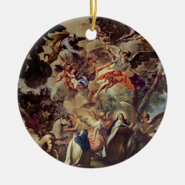 Apparition of St. Joseph to St. Theresa Ceramic Tree Decoration (Front)