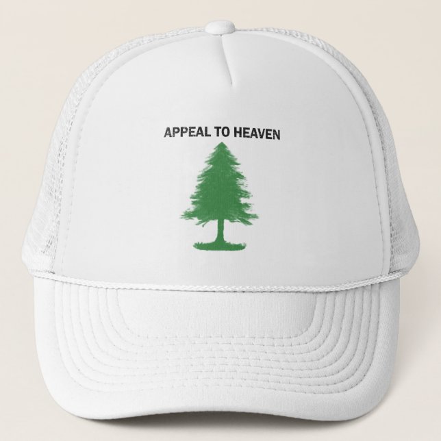 APPEAL TO HEAVEN Pine Tree Flag 1775 Religious Trucker Hat (Front)
