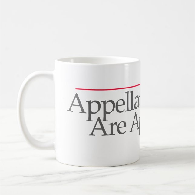 "APPELLATE LAWYERS ARE APPEALING" -- COFFEE MUG (Left)