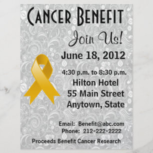 Appendix Cancer Awareness Benefit Floral Flyer