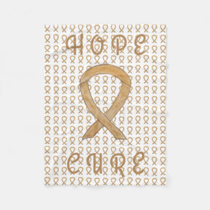 Appendix Cancer Awareness Ribbon Fleece Blankets