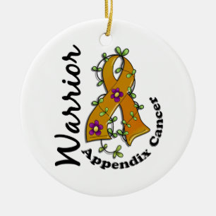 Appendix Cancer Warrior 15 Ceramic Tree Decoration