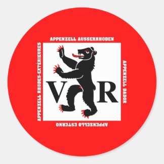 Appenzell Ausserrhoden Switzerland Canton Flag Classic Round Sticker