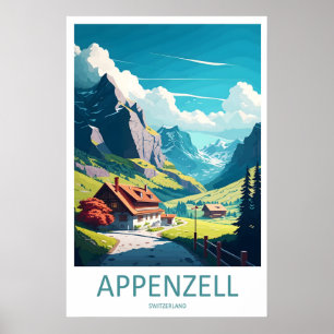 Appenzell Travel Park National Vintage Poster Ski