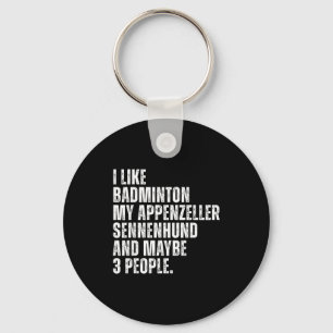 Appenzeller Sennenhund Dog Owner Badminton Lover F Key Ring