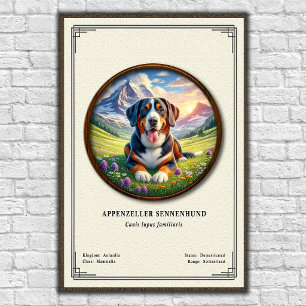 Appenzeller Sennenhund Zoology Series Poster