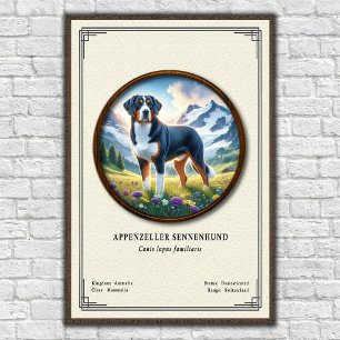Appenzeller Sennenhund Zoology Series Poster