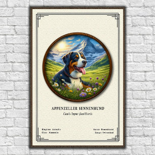 Appenzeller Sennenhund Zoology Series Poster