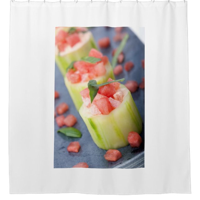 Appetizer Shower Curtain (Front)