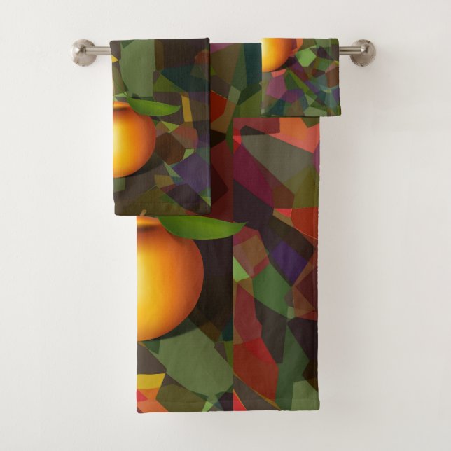Apple 3-d bath towel set (Insitu)