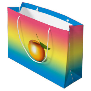 Apple 3-d large gift bag