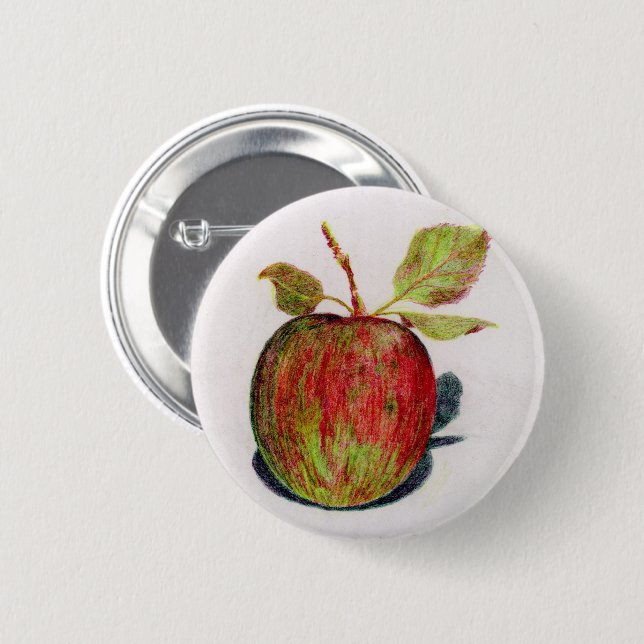 Apple 6 Cm Round Badge (Front & Back)