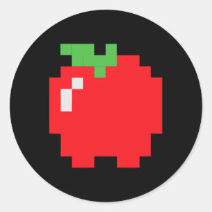 Apple 80s Video Game Halloween Group Costume  Classic Round Sticker