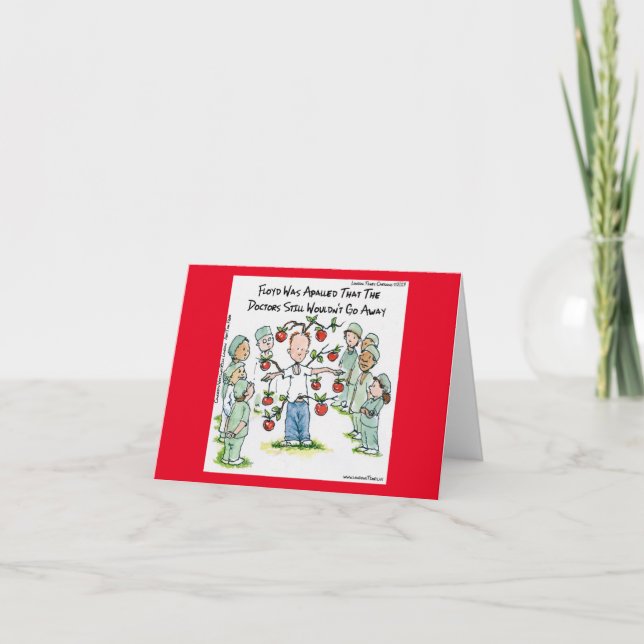 Apple A Day Funny Comic Rick London Card (Front)