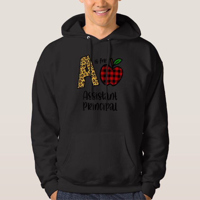 Apple A Is For Assistant Principal Back To School Hoodie (Front)