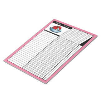 Apple A+ Pink Teachers' Grade Sheets Notepad