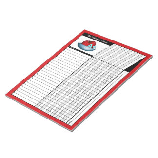 Apple A+ Red Teachers' Grade Sheets Notepad