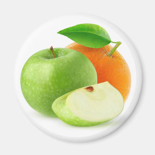 Apple and orange magnet