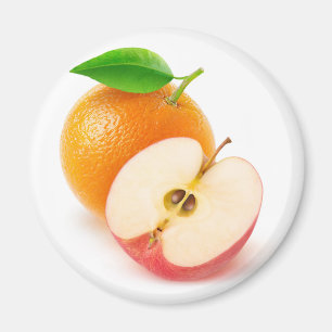 Apple and orange magnet