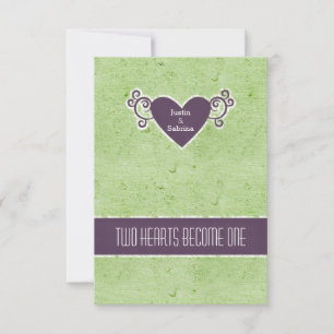Apple and Plum Wedding Set - RSVP Card