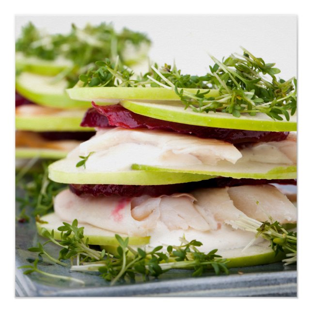 Apple and trout appetizer poster (Front)