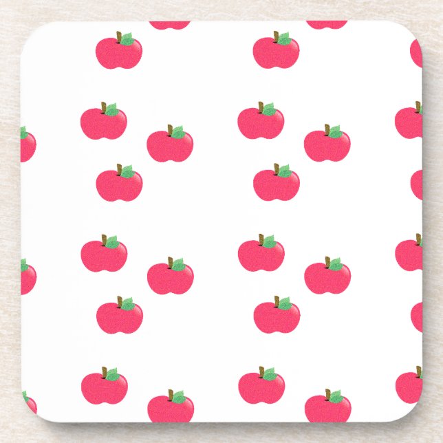 apple apples fruit food vine custom personalise coaster (Front)