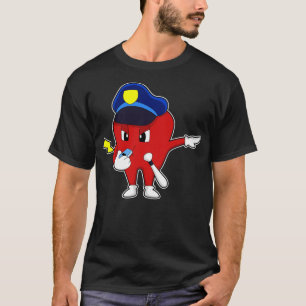 Apple as Police officer with Whistle Baton T-Shirt