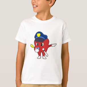 Apple as Police officer with Whistle & Baton T-Shirt