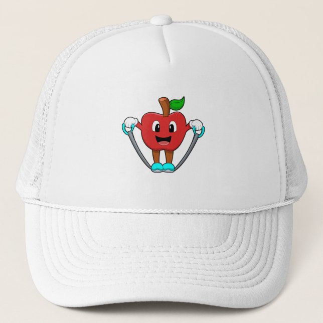 Apple at Fitness with Rope Trucker Hat (Front)