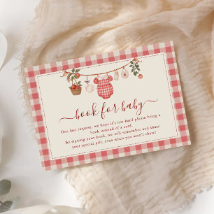 Apple Baby Clothesline Baby Shower Books For Baby Enclosure Card