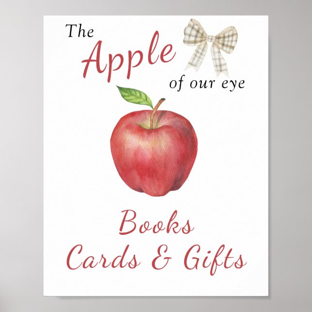 Apple baby shower - Books, Cards and gifts  Poster (Front)