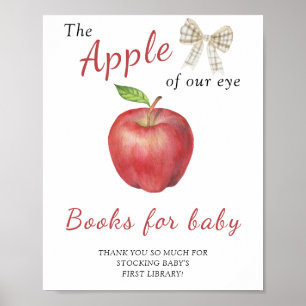 Apple baby shower - books for baby poster