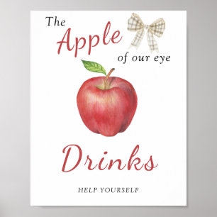 Apple baby shower - DRINKS Poster