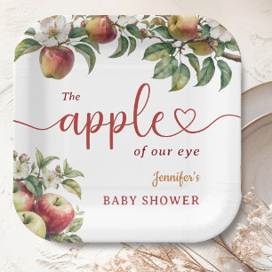 Apple Baby Shower Fall Gender Neutral Paper Plate