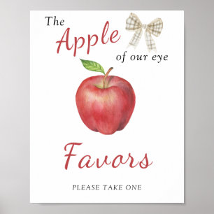 Apple baby shower - Favours Poster