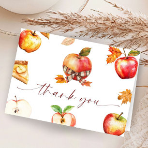Apple Baby Shower Folded Thank You Card
