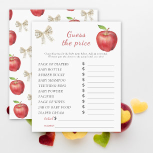 Apple baby shower - Guess the price Game