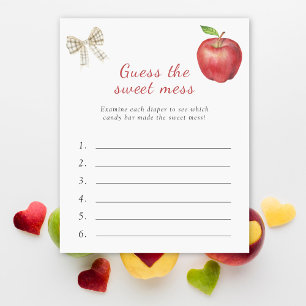 Apple baby shower - Guess the Sweet Mess 