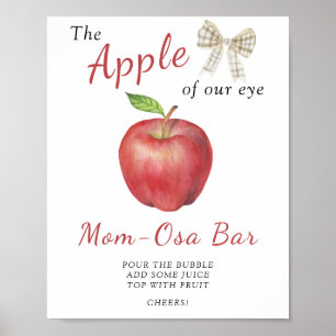 Apple baby shower - Mum-osa bar Poster