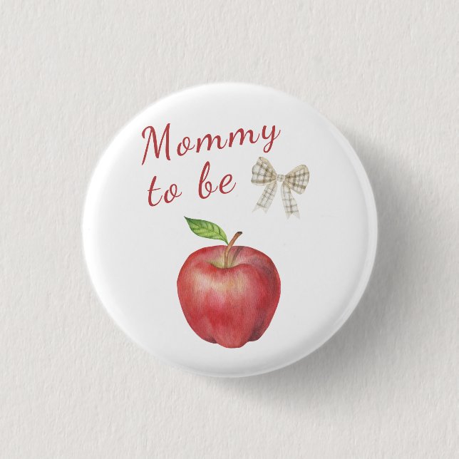 Apple Baby shower - Mummy to be 3 Cm Round Badge (Front)